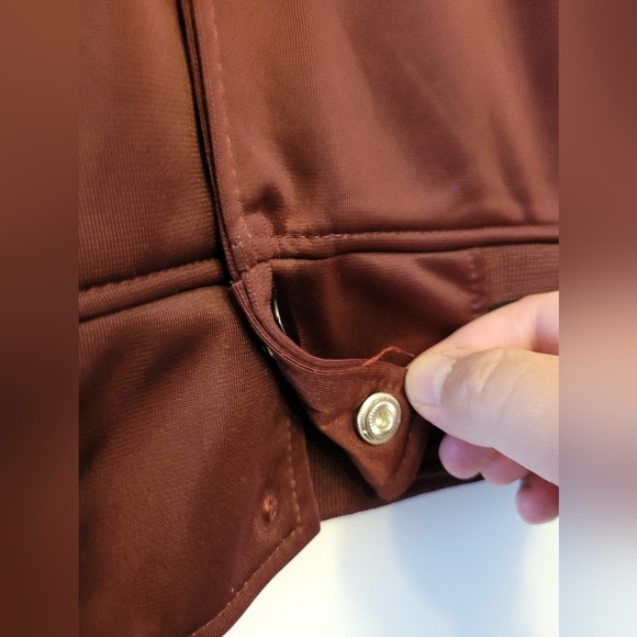 Lightweight Varsity Jacket - Maroon w/ Black Sleeves (Large) - Picture 4 of 5